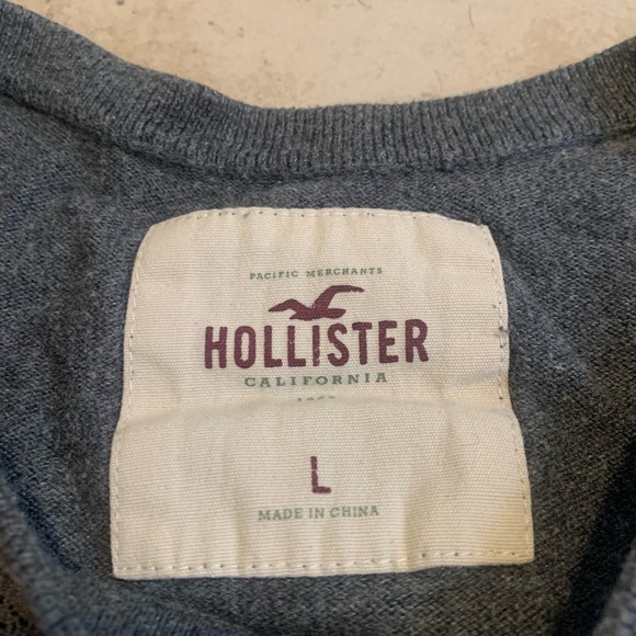 Hollister Gray Lace & Knit Cardigan Sweater - Women's L - Picture 2 of 5